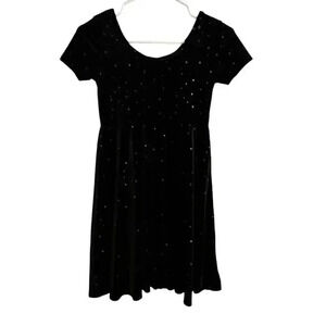 Wild Rich Kids dress twirl black velvet youth size 11/12